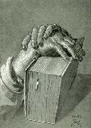 Albrecht Durer Hand Study with Bible - Drawing painting